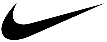 The black Nike swoosh logo, a stylized check mark that swishes up to the right