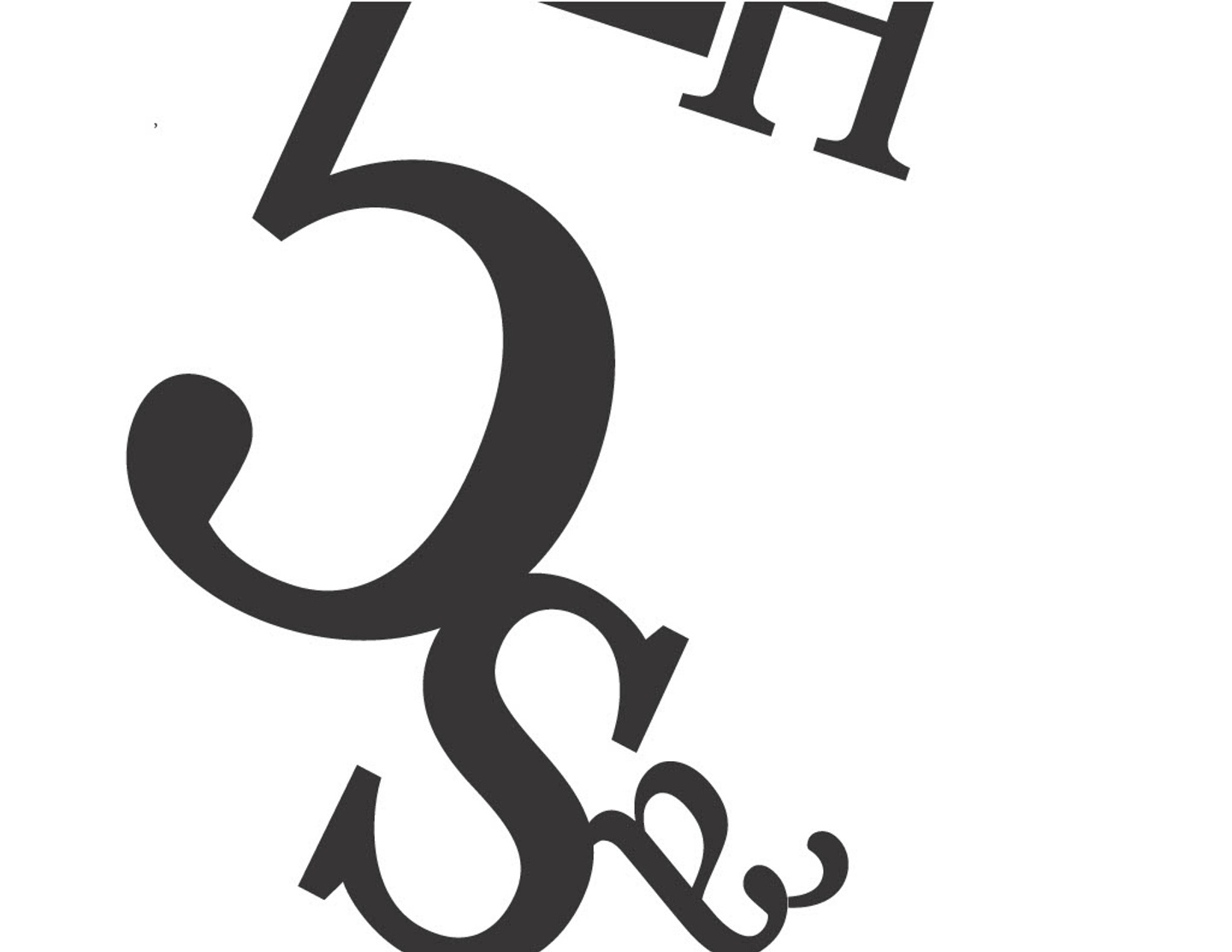 Letterform in layout