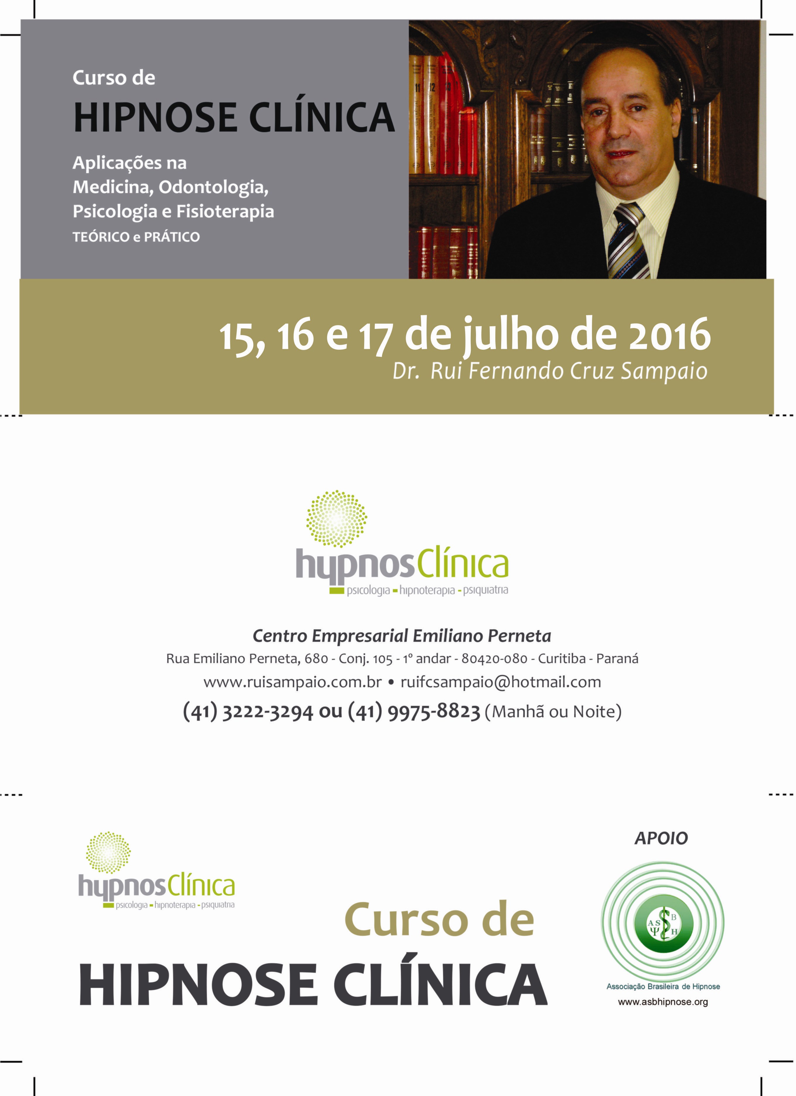 Curso de Hipnose Clínica - Dr. Rui Sampaio