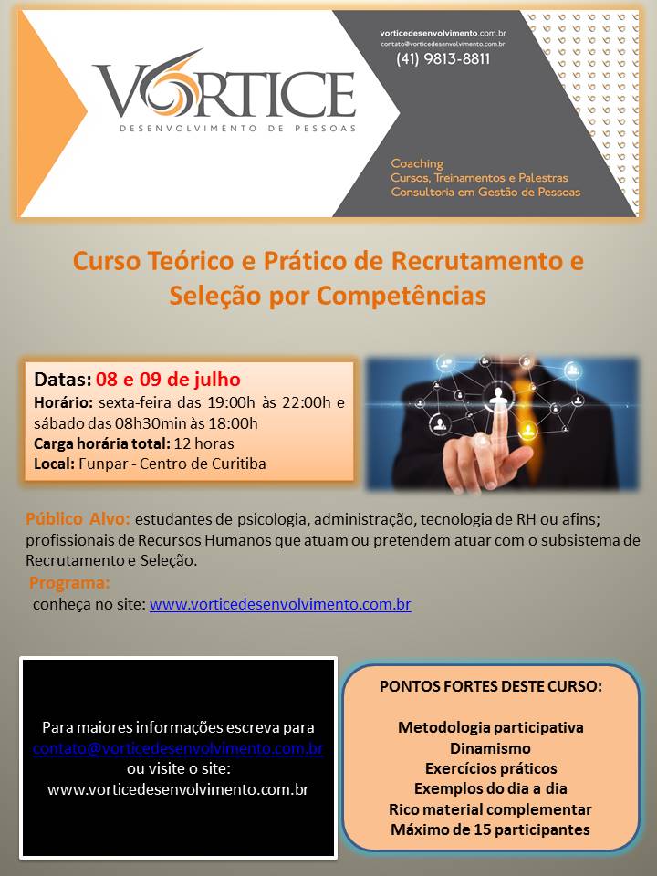 Curso Teórico e Prático de Recrutamento e Seleção por Competências