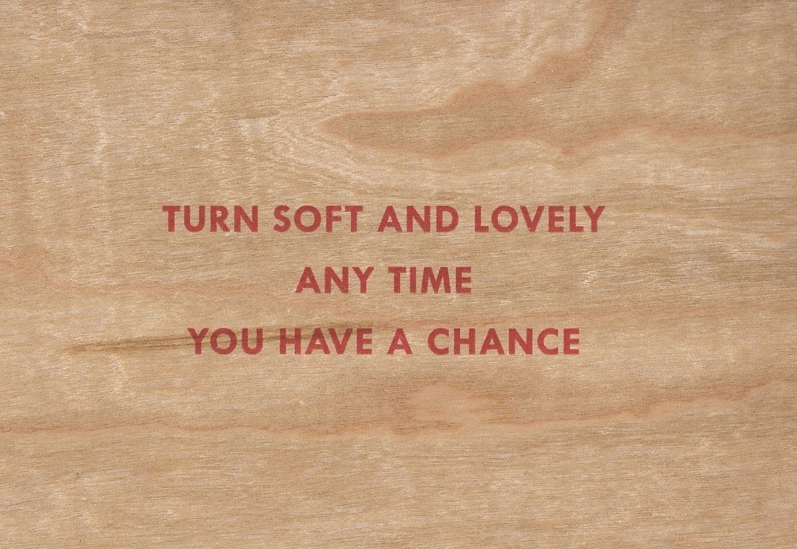 Turn Soft and Lovely Any Time You Have a Chance Wooden Postcard thumbnail 1