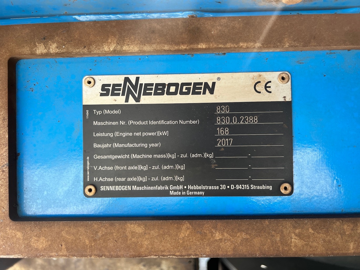 Used 2017 Sennebogen 830E For Sale