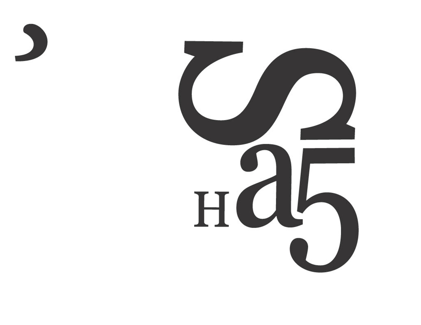 Letterform in layout