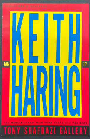 Keith Haring Tony Shafrazi Exhibition Announcement