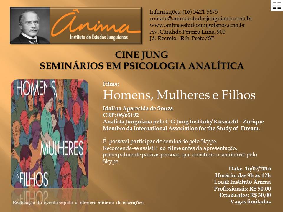 CINE JUNG SEMINÁRIOS EM PSICOLOGIA ANALÍTICA - Homens, Mulheres e Filhos