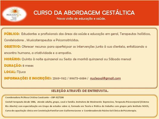 Curso da Abordagem Gestáltica