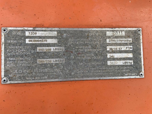2011 JLG T350 For Sale - Aerial Titans Inc.