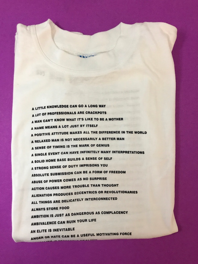 Jenny Holzer - Truisms (A Little T-Shirt [Large] - Printed