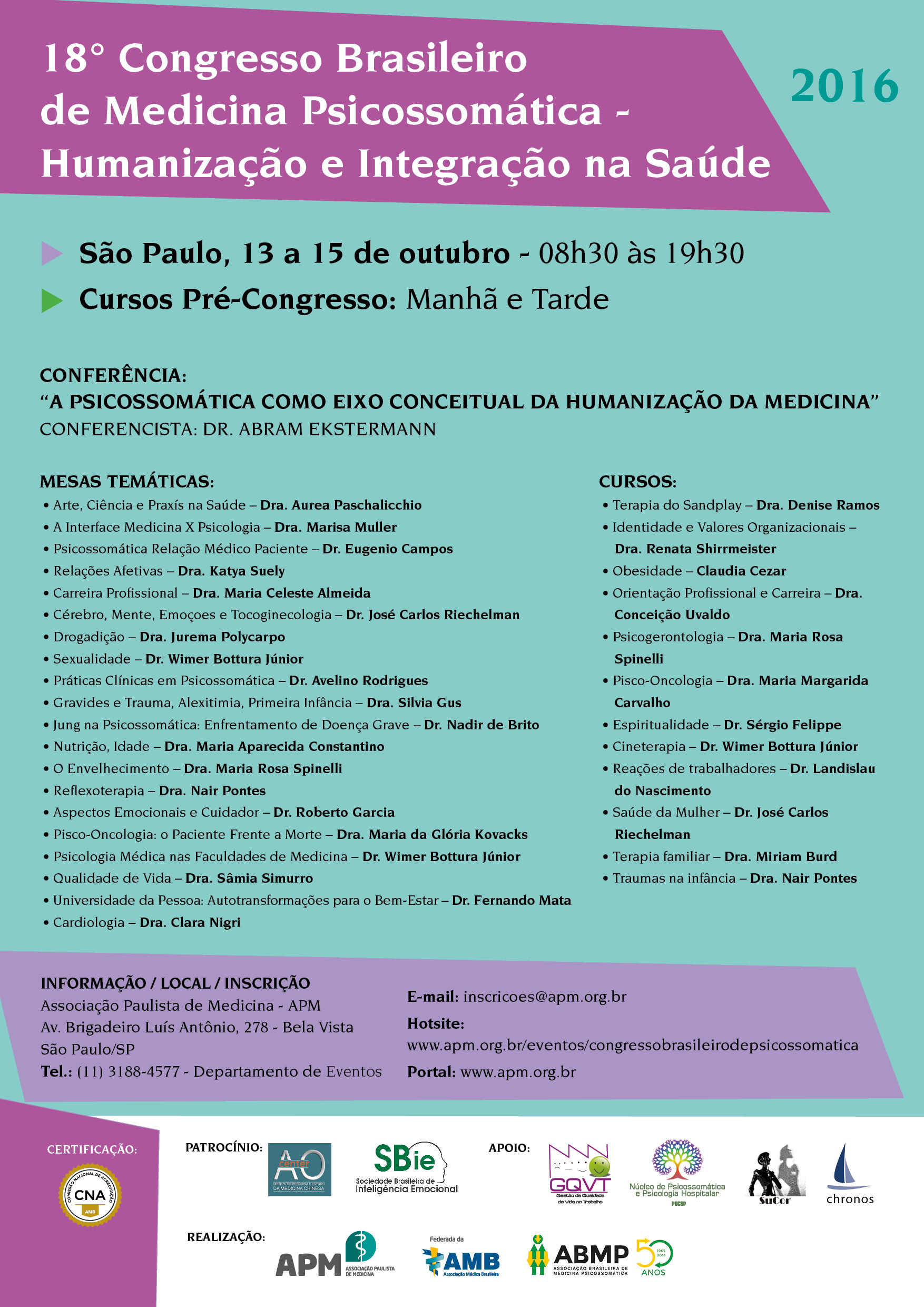 18º Congresso Brasileiro de Psicossomática