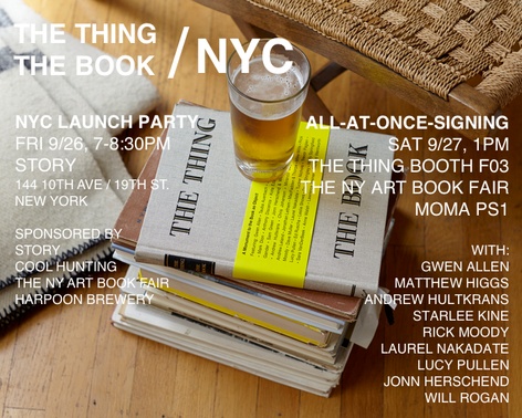 THE THING THE BOOK: Official NYC Launch Party