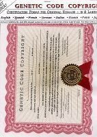 Genetic Code Copyright Certificates