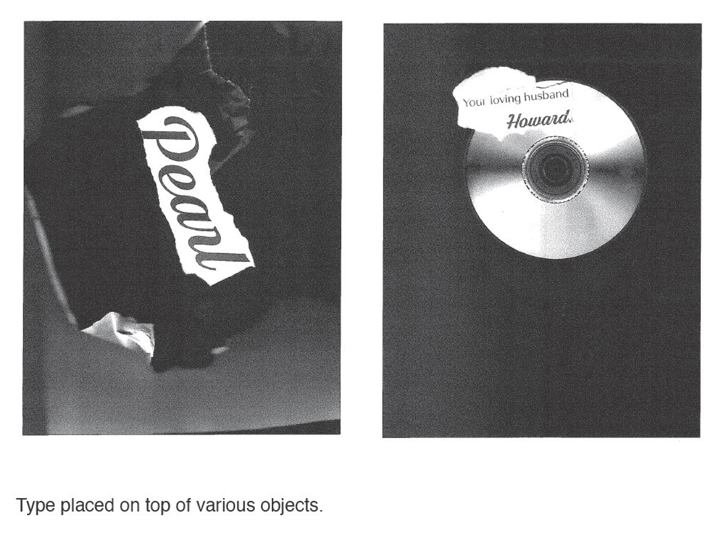 Typography manipulated by hand