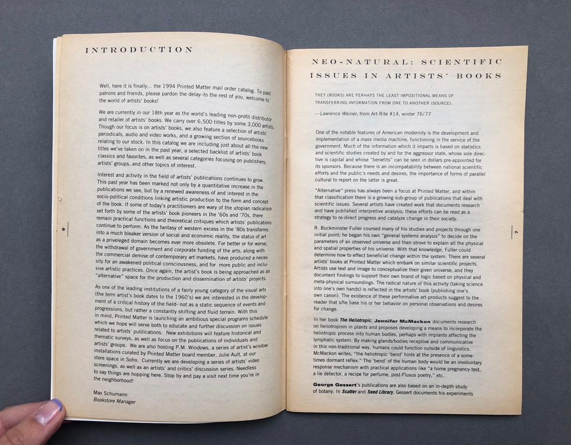 Printed Matter 1993 Catalog thumbnail 5