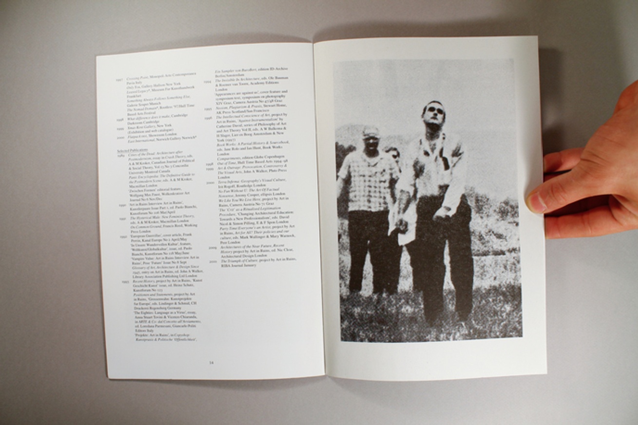 Art in Ruins and Unknown Stranger, London 1994, an Unpublished Project for Frieze
