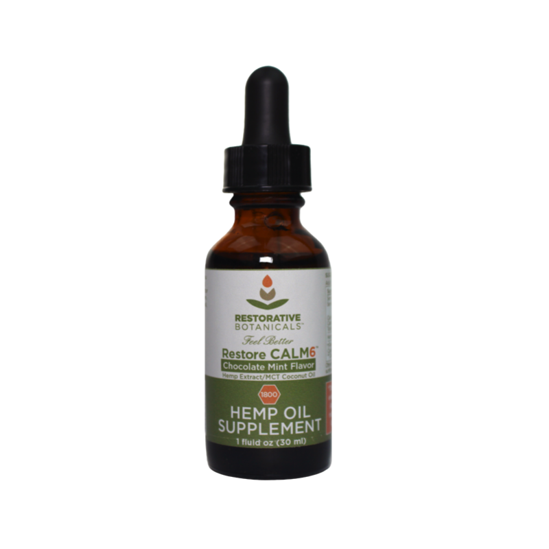 Photo of Certified USA HEMP Restore CALM6™ Hemp Oil Extract – Advanced Blend