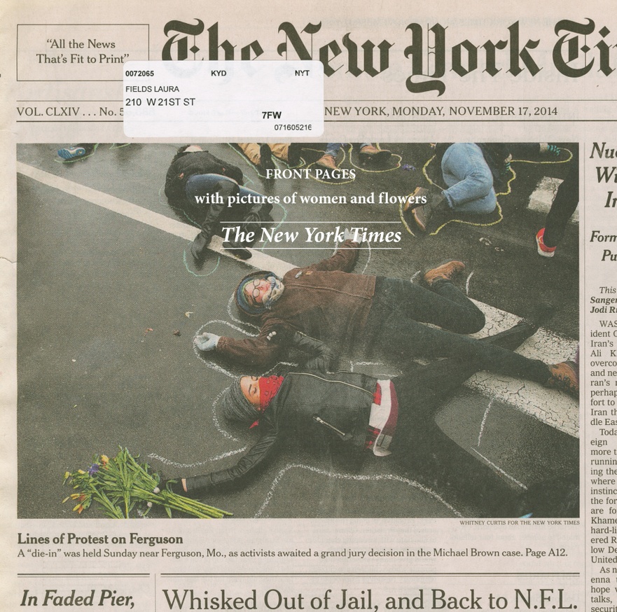 Front Pages with Pictures of Women and Flowers : The New York Times