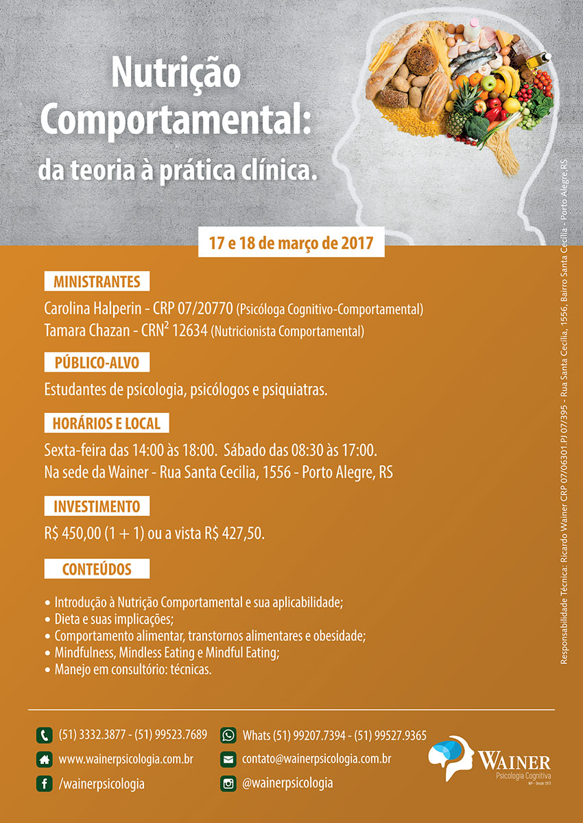 Curso de Nutrição Comportamental: da teoria á prática clínica