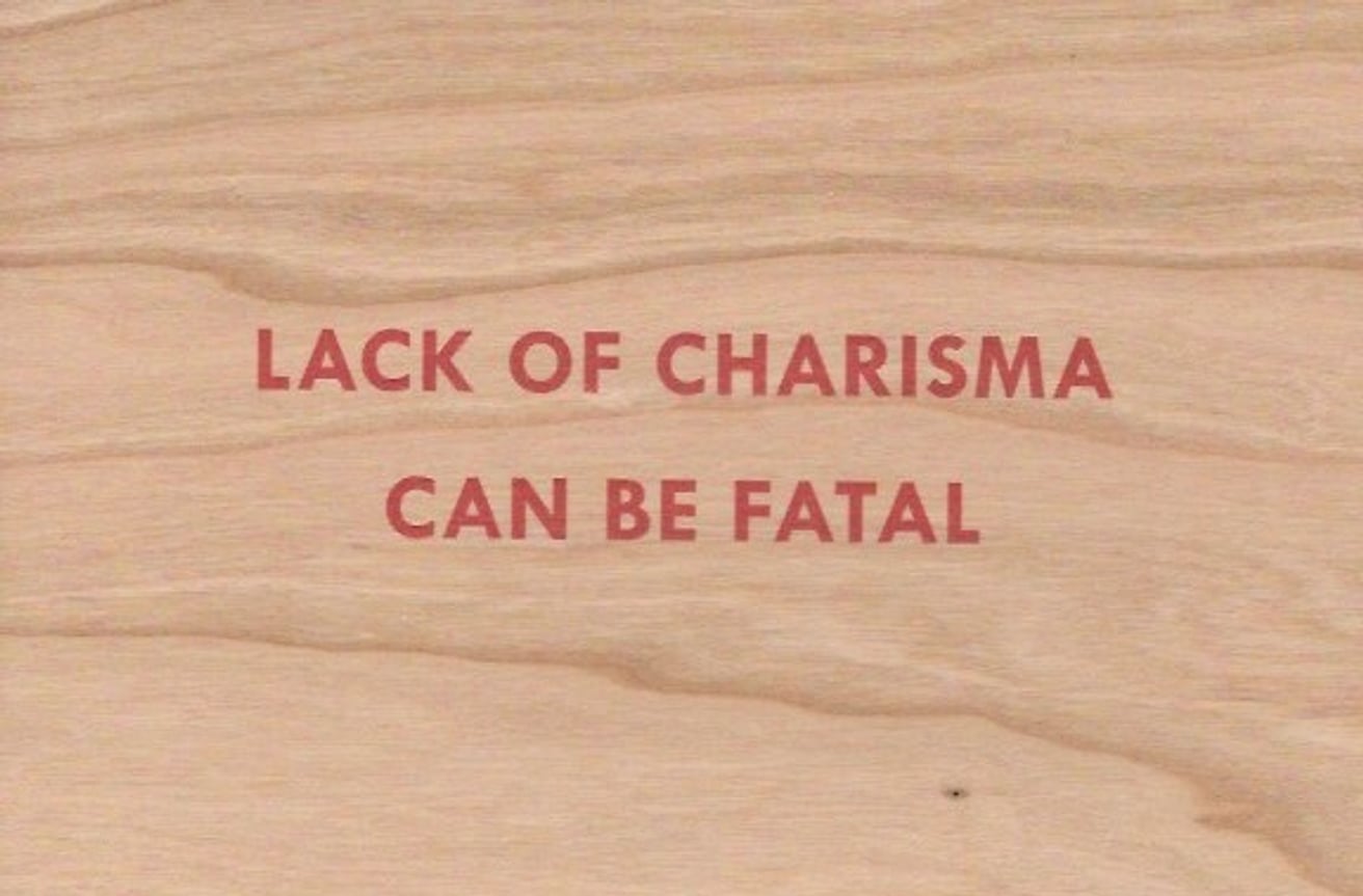 Lack of Charisma Can Be Fatal Wooden Postcard