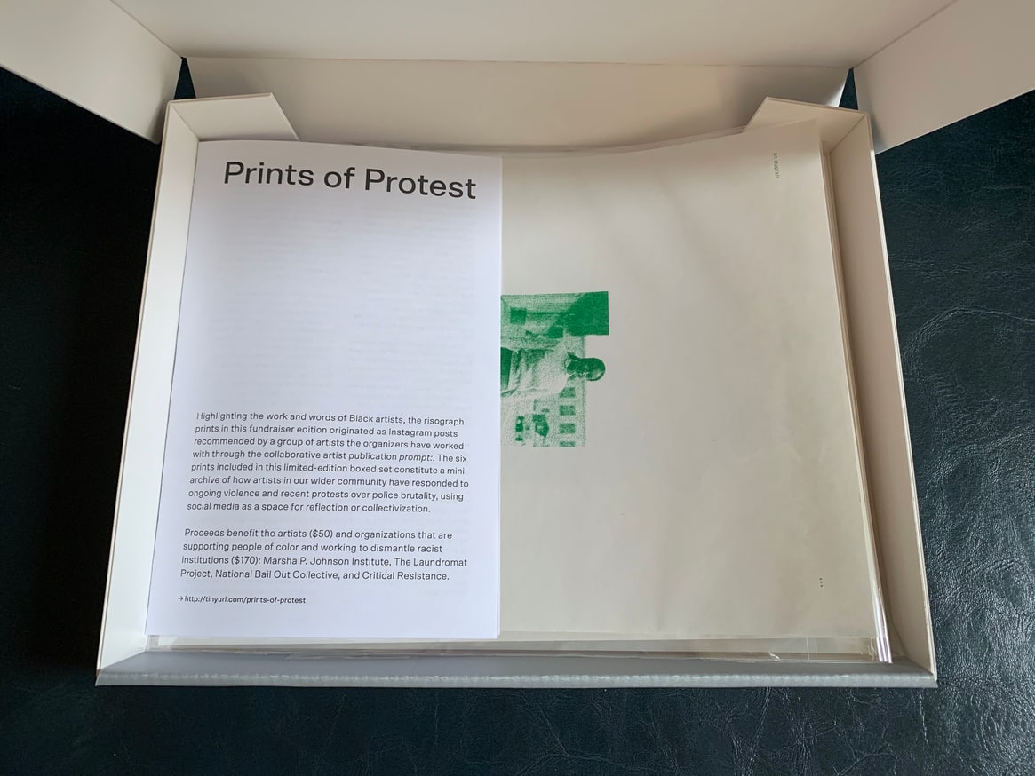 Prints of Protest: Boxed Set (Prints by Anaïs Duplan, Kameelah Janan Rasheed, Julian Louis Phillips, Tony Cokes, Neema Githere, and Erica Génécé) thumbnail 2