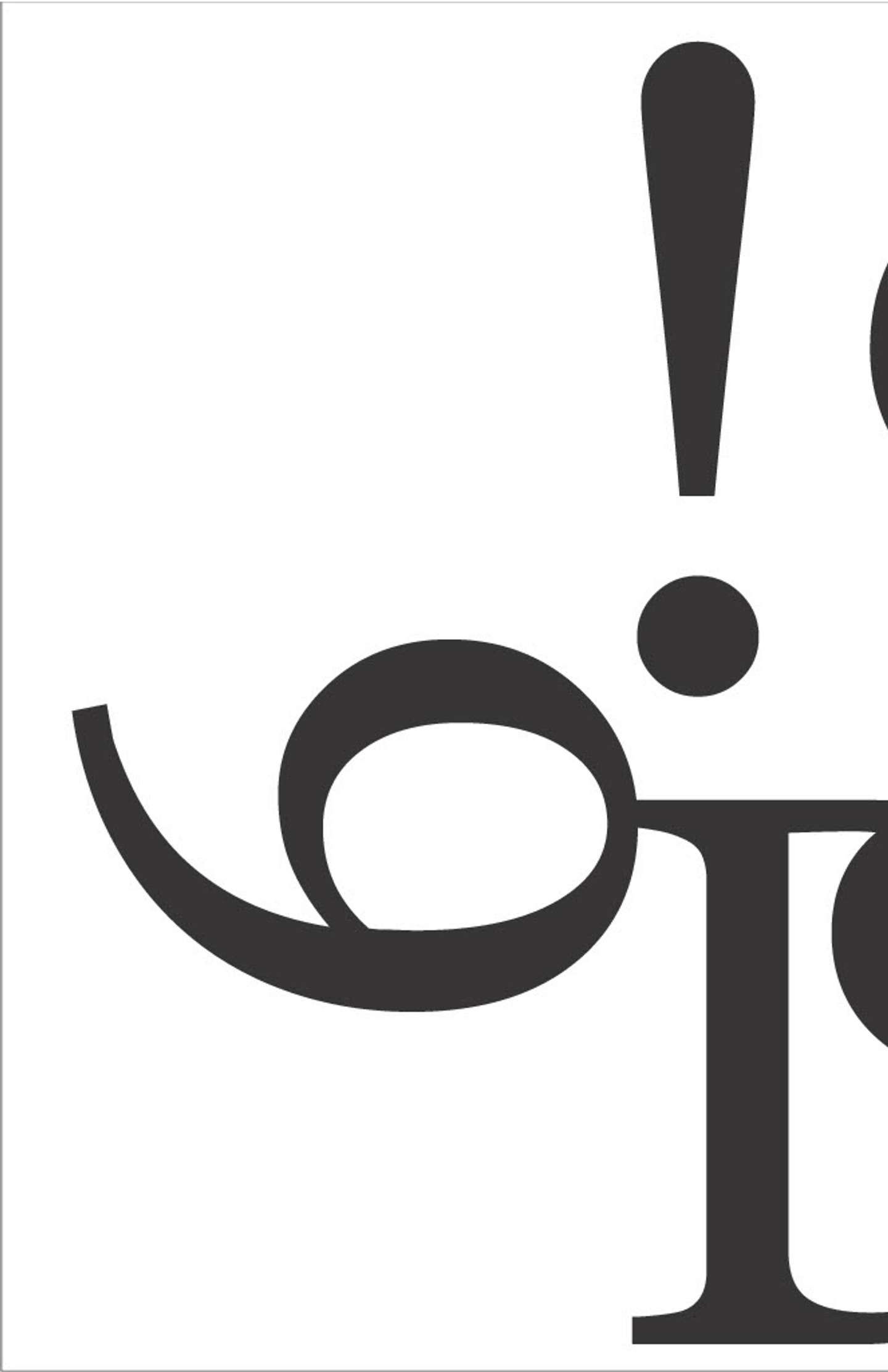 Letterform in layout