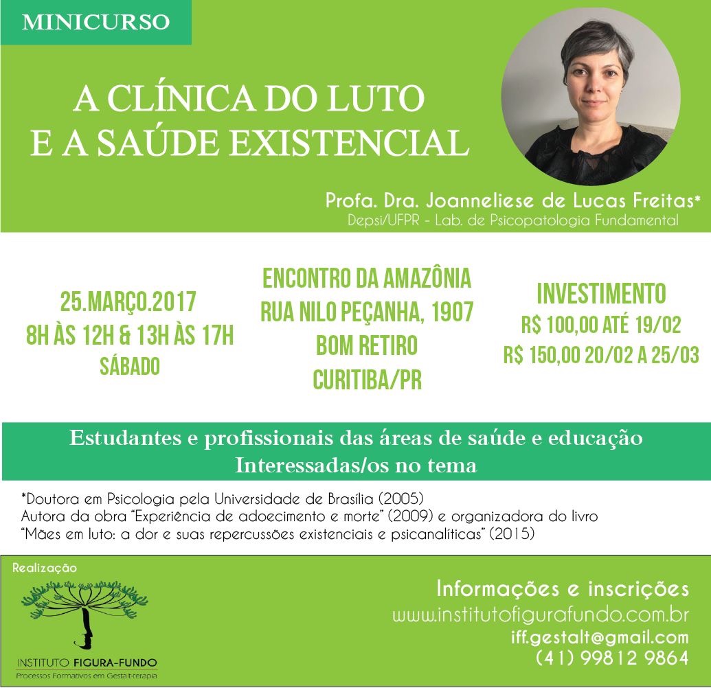 Minicurso - A clínica do luto e a saúde existencial