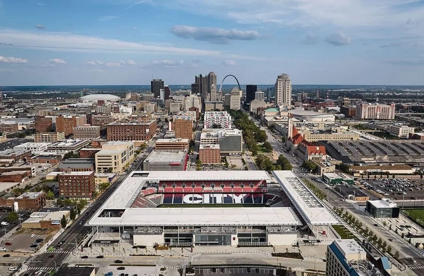 aerial view of Energizer Park