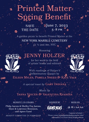 Ticket to Printed Matter's Spring Benefit ($1,000)