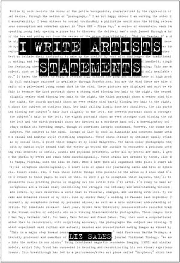 I Write Artist Statements