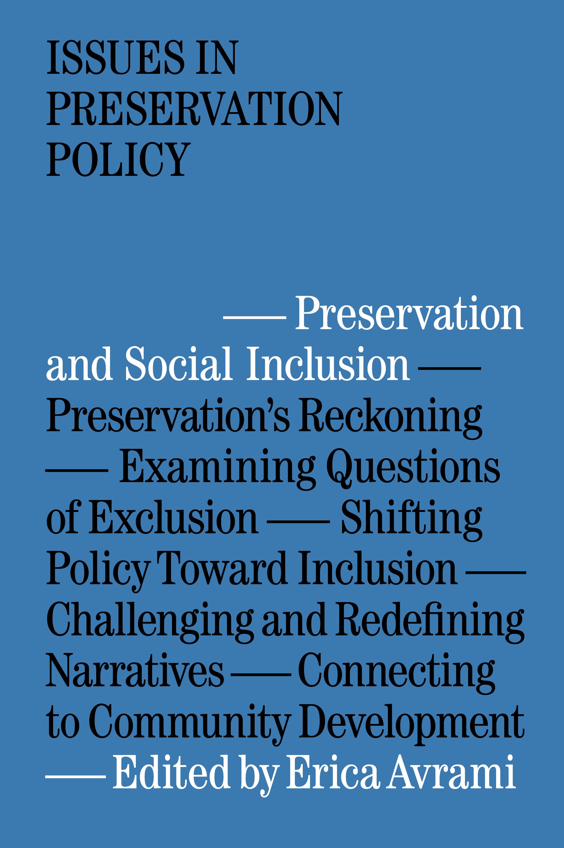 Preservation And Social Inclusion