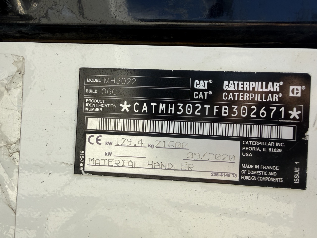 2020 Caterpillar MH3022