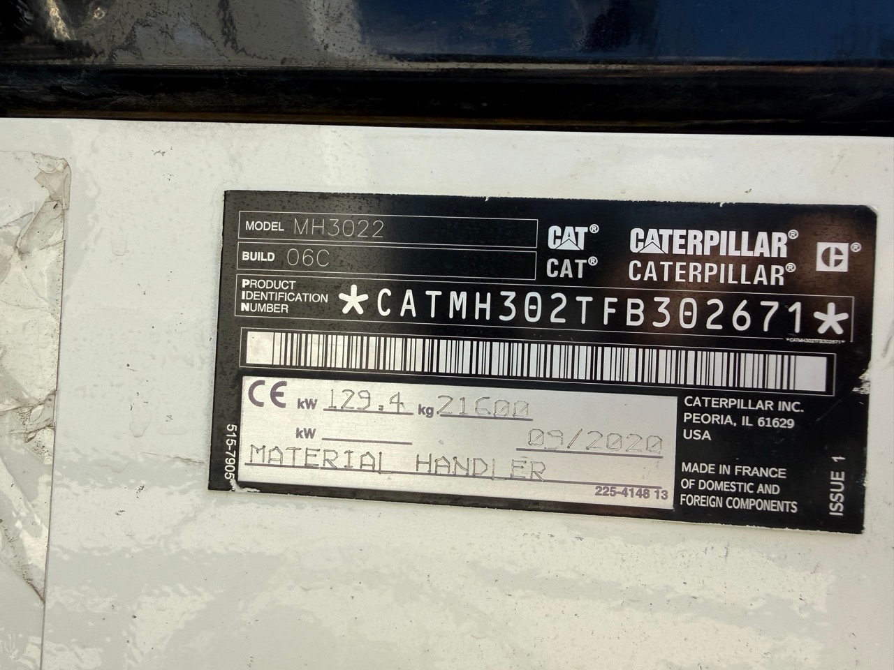 Used 2020 Caterpillar MH3022 For Sale