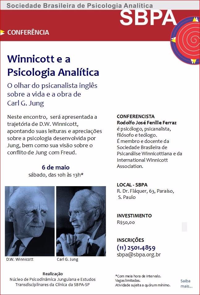 Conferência: Winnicott e a Psicologia Analítica