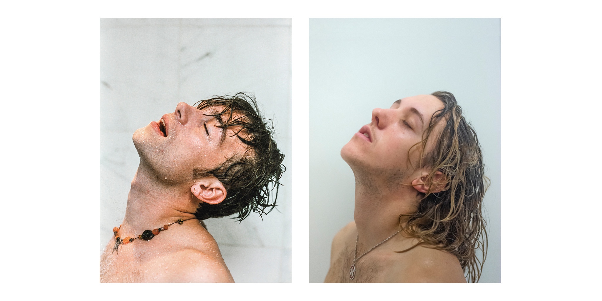 [Wolfgang Tillmans's _Damon, shower, head up (Damon Albarn)_, 1995, chromogenic print on Fujicolor paper, 13 x 9 1/2 inches, The Jack Shear Collection of Photography at the Tang Teaching Museum, 2015.1.122](https://tang.skidmore.edu/collection/artworks/238-damon-shower-head-up-damon-albarn) re-created by Dea Sumrall '20