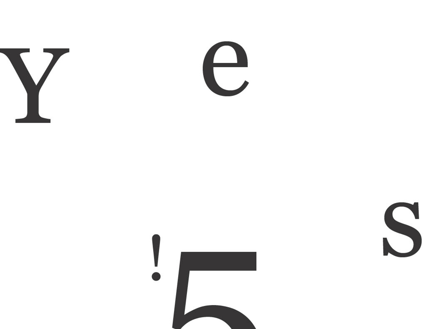 Letterform in layout