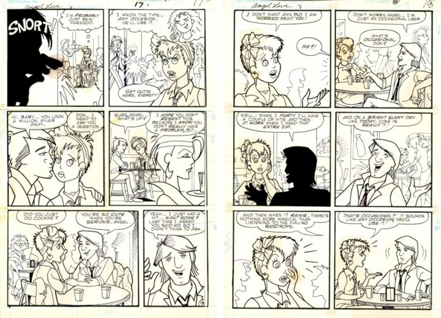black and white comic strip