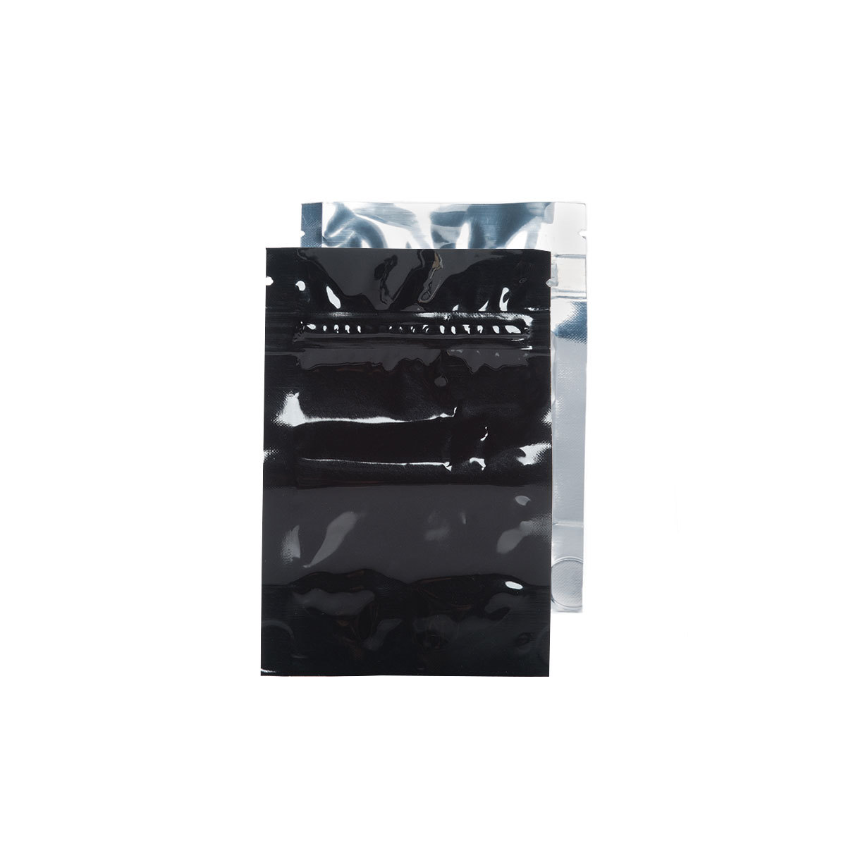 Eighth Ounce Black/Clear Mylar Barrier Bags w/ Vista