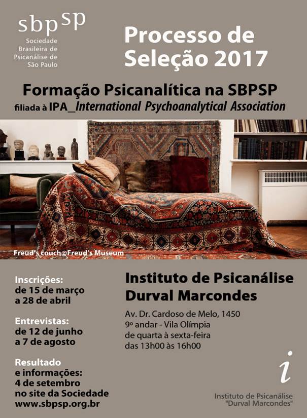 Processo Seletivo 2017 - Formação Psicanalítica na SBPSP