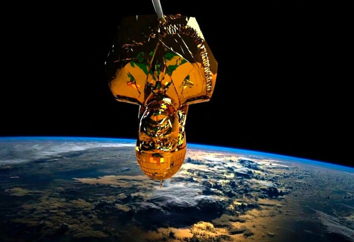 satellite in space with earth below