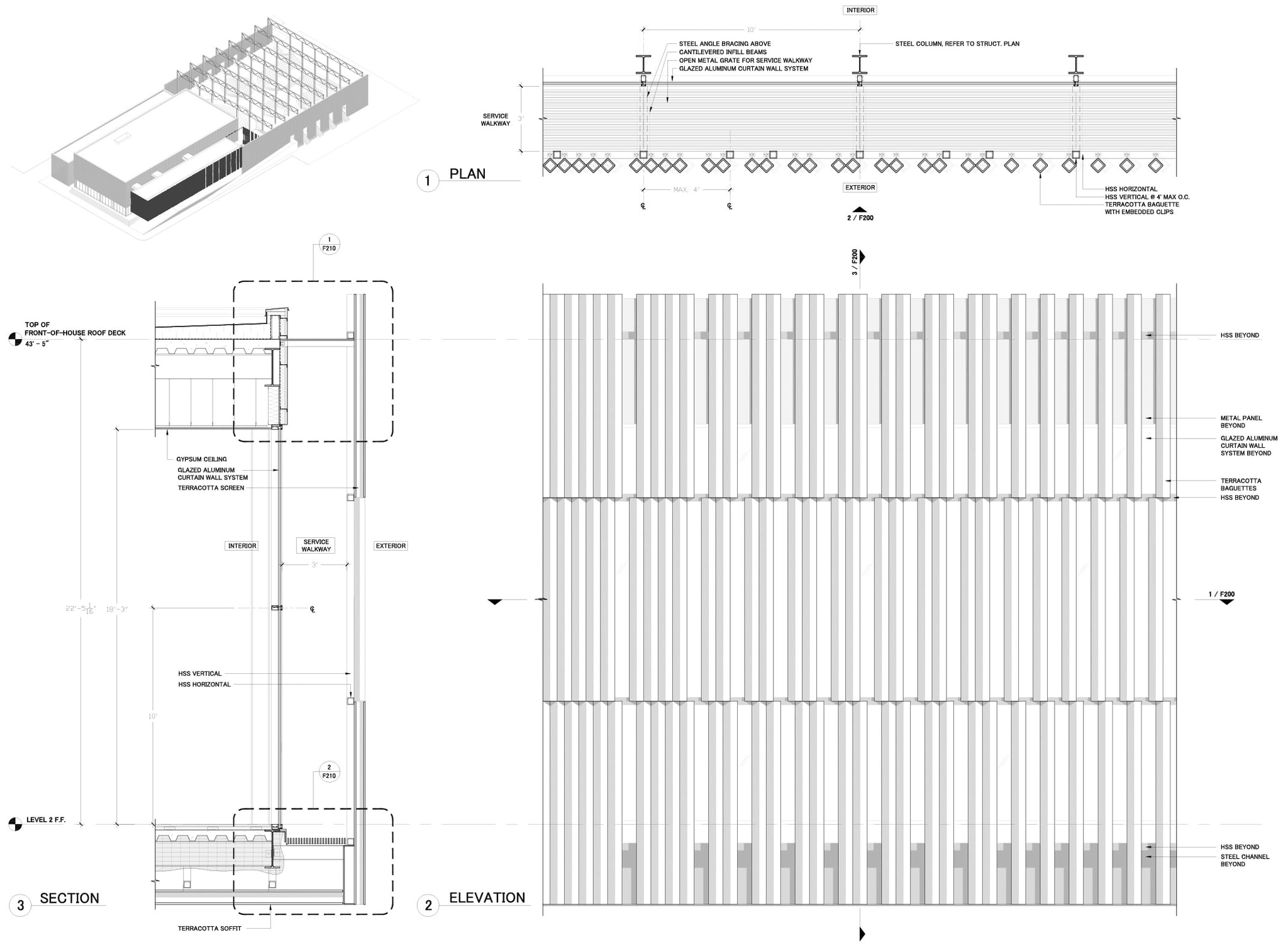 Facade Detail Drawing - Columbia GSAPP