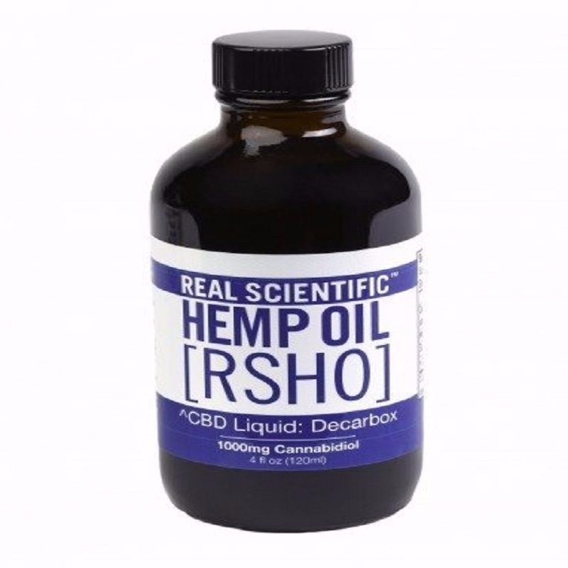 Real Scientific Hemp Oil 4OZ 1000MG Blue Label Liquid Bottle