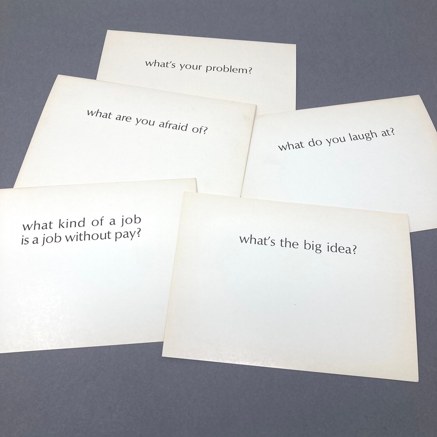 Robert Filliou - Ample Food for Stupid Thought: What? (Set of 5