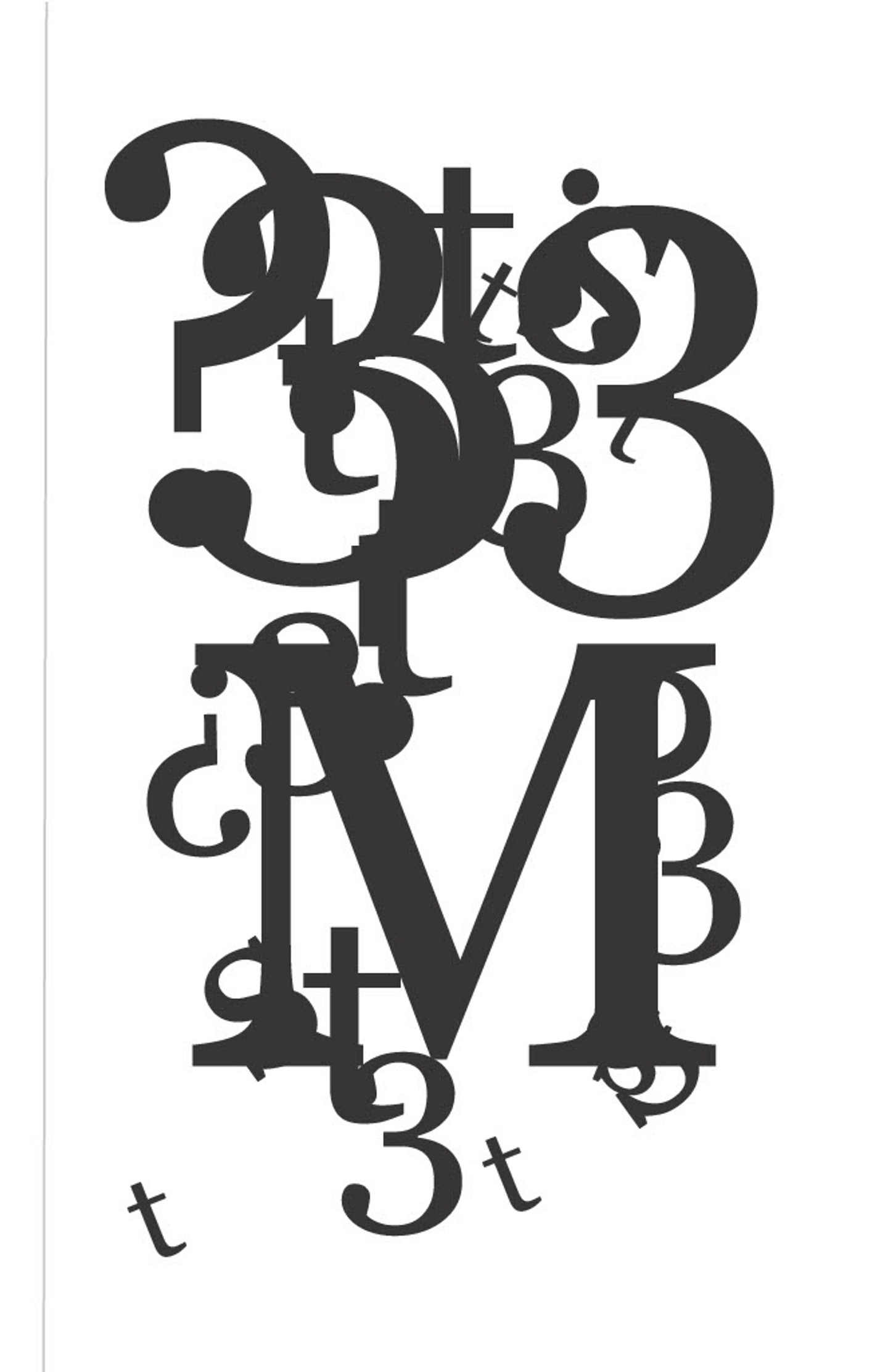 Letterform in layout