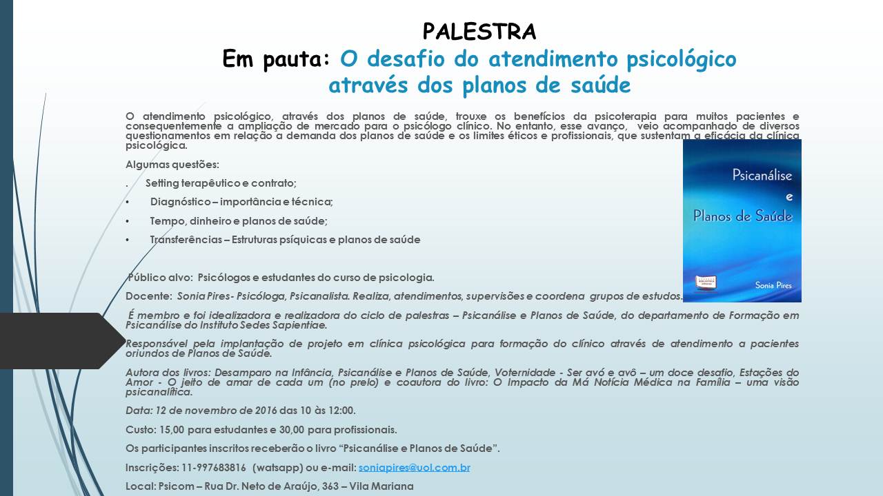 O DESAFIO DO ATENDIMENTO PSICOLÓGICO ATRAVÉS DOS PLANOS DE SAUDE