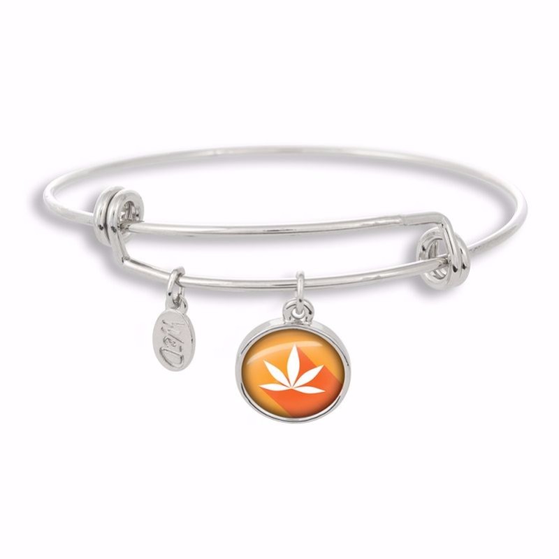 Cannabis Icon-O-Pop Collection Adjustable Bangle Bracelet (MJ Mandarin)