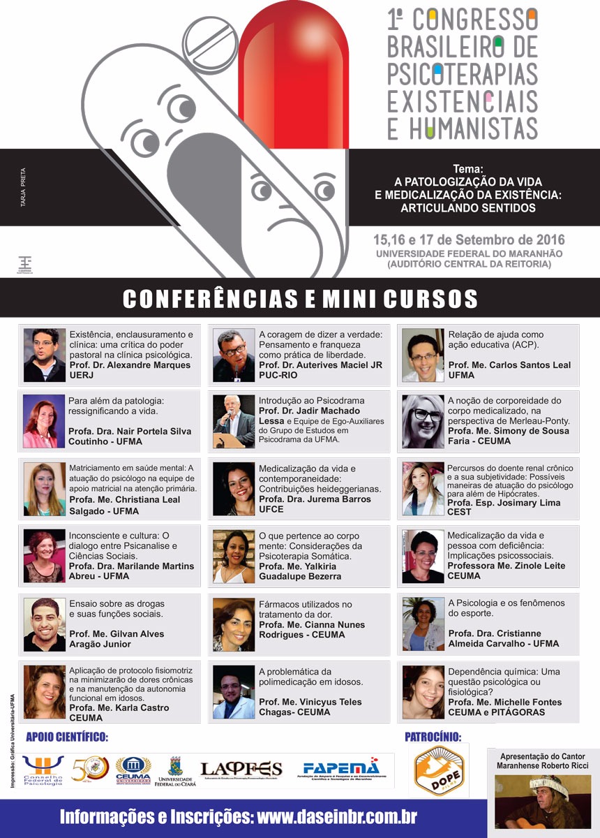 I Congresso de psicoterapias existenciais e humanistas.