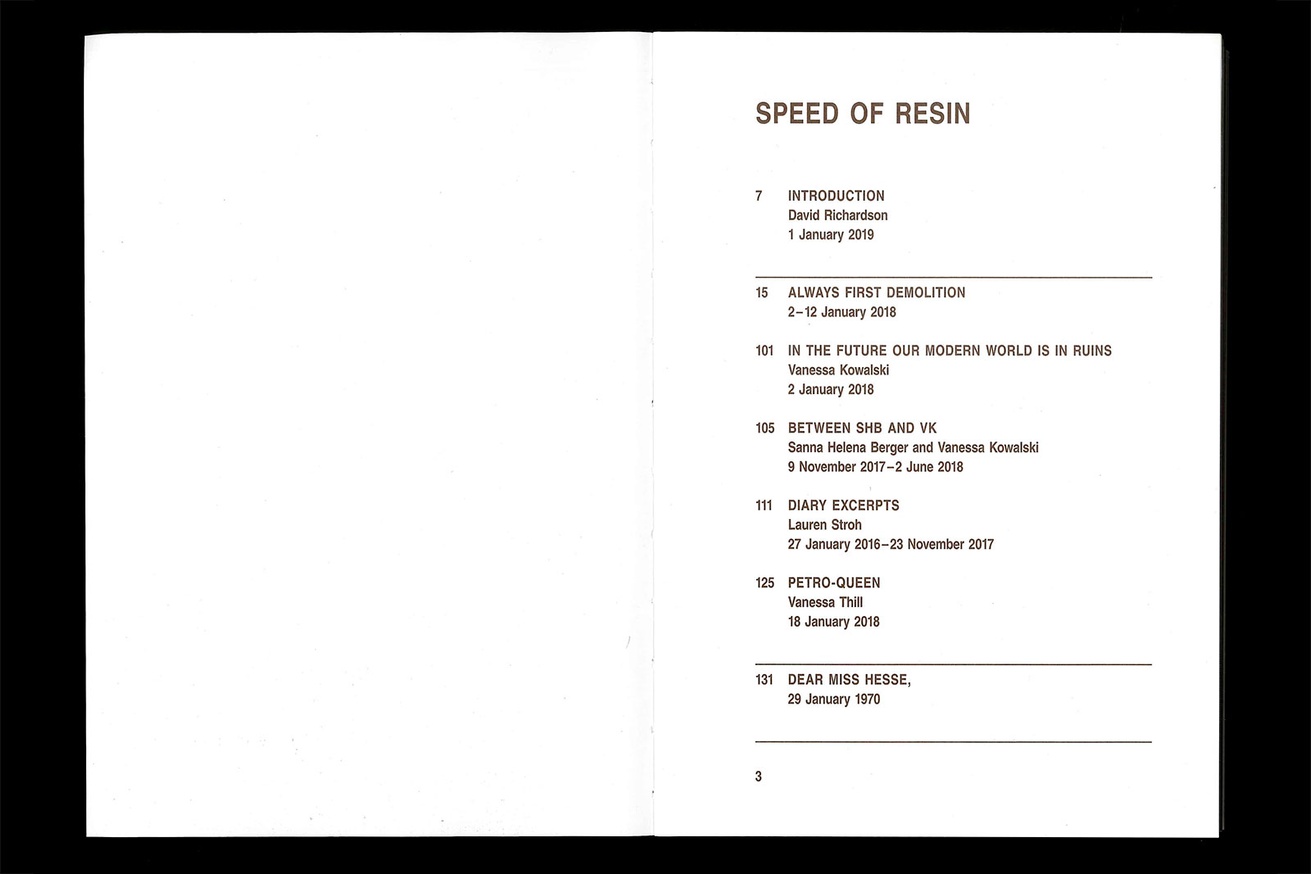 Dispersed Holdings And David Richardson Editor Speed Of Resin Printed Matter