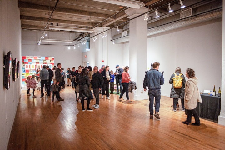 Gallery view with visitors