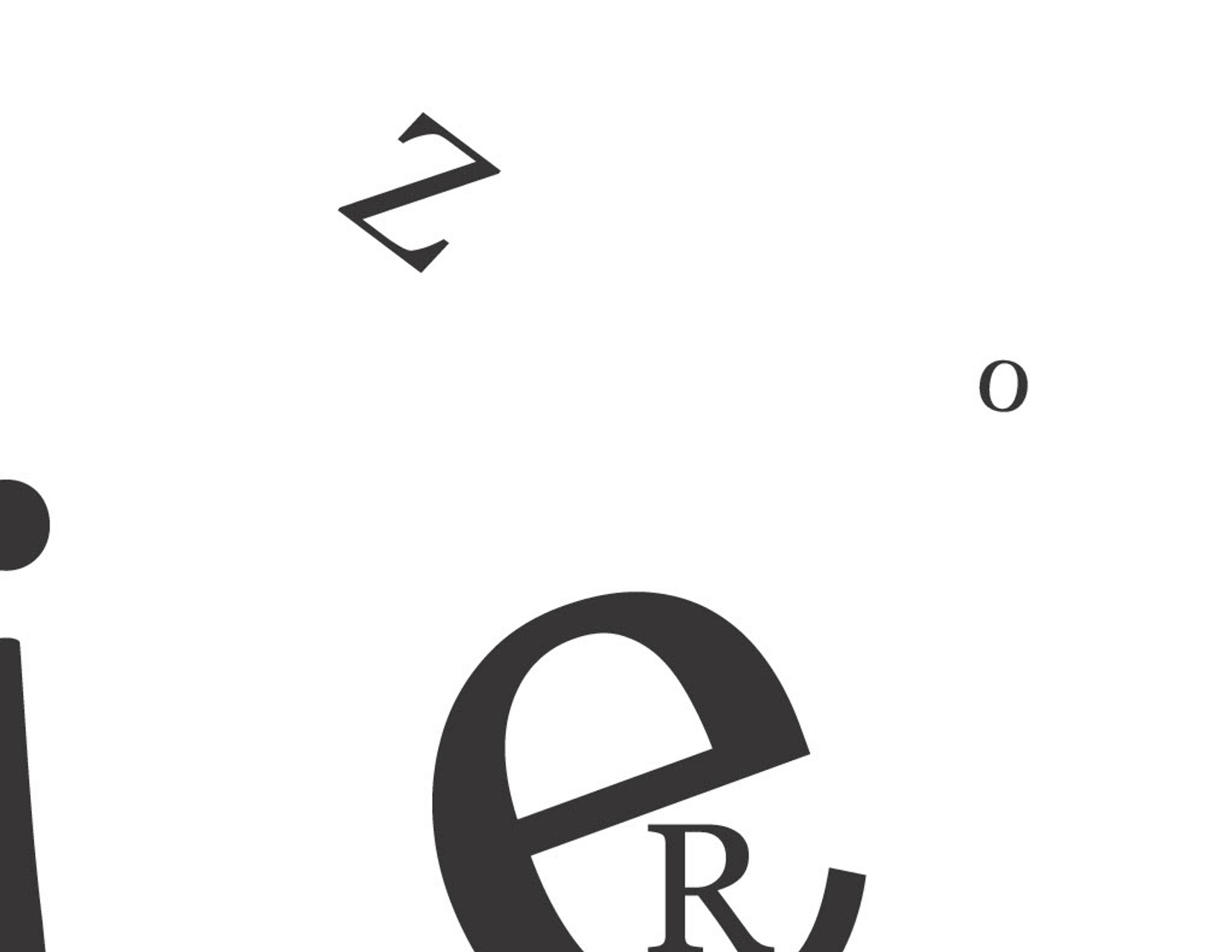 Letterform in layout