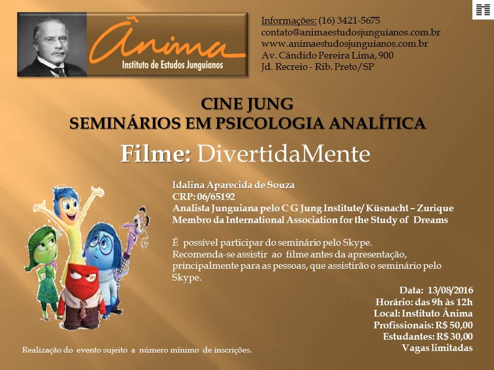 CINE JUNG SEMINÁRIOS EM PSICOLOGIA ANALÍTICA - DivertidaMente