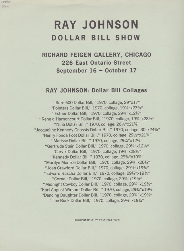 Ray Johnson : Dollar Bill Show thumbnail 2